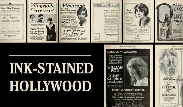 A cropped portion of the cover of the book Ink-Stained Hollywood